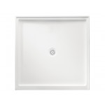 Flinders Polymarble Square 900x900 White LH Ret